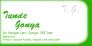 tunde gonya business card